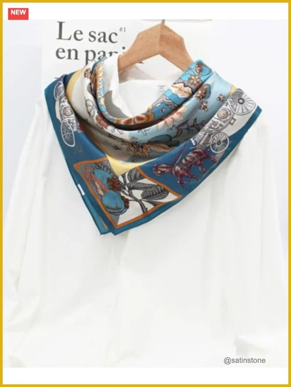 100% Mulberry Silk Scarf Women 35